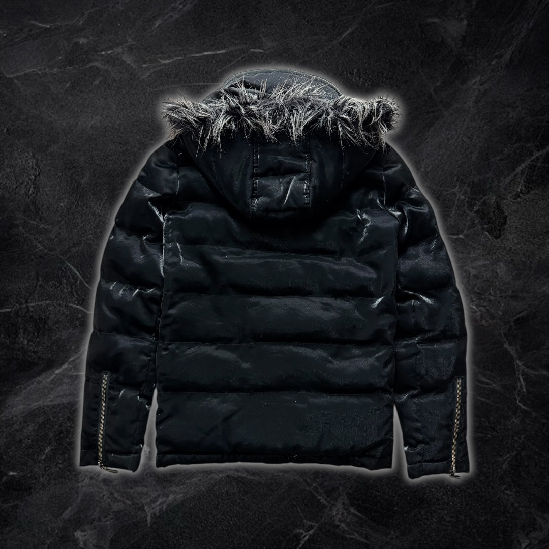 Midas “Greek” Japanese fur puffer jacket (black)