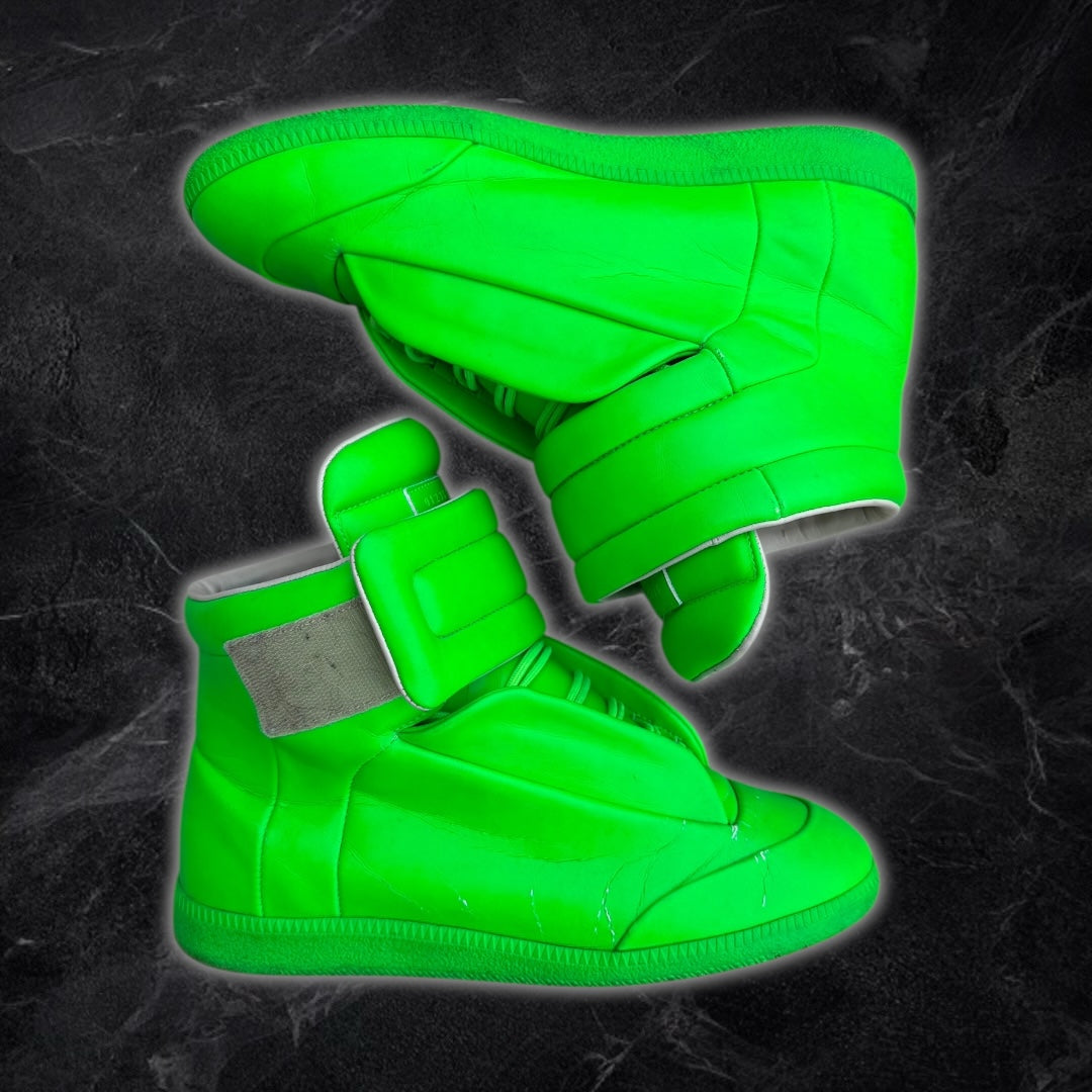 2016 Maison Margiela “Fluo Green” high-top sneakers