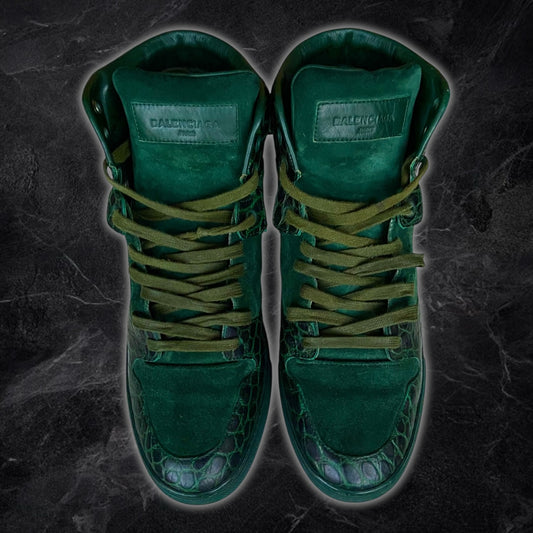 Balenciaga “Croc” High Tops (Green)