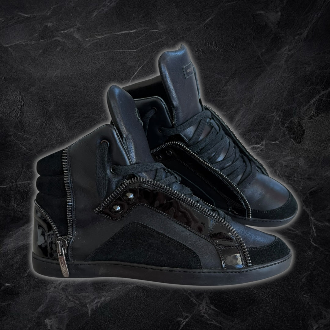 Sergio Rossi zipper high top sneakers (black)