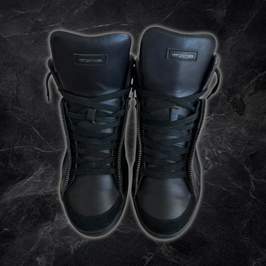 Sergio Rossi zipper high top sneakers (black)