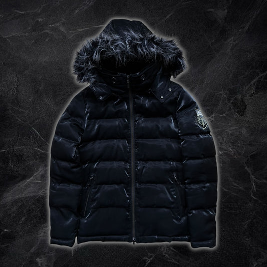 Midas “Greek” Japanese fur puffer jacket (black)