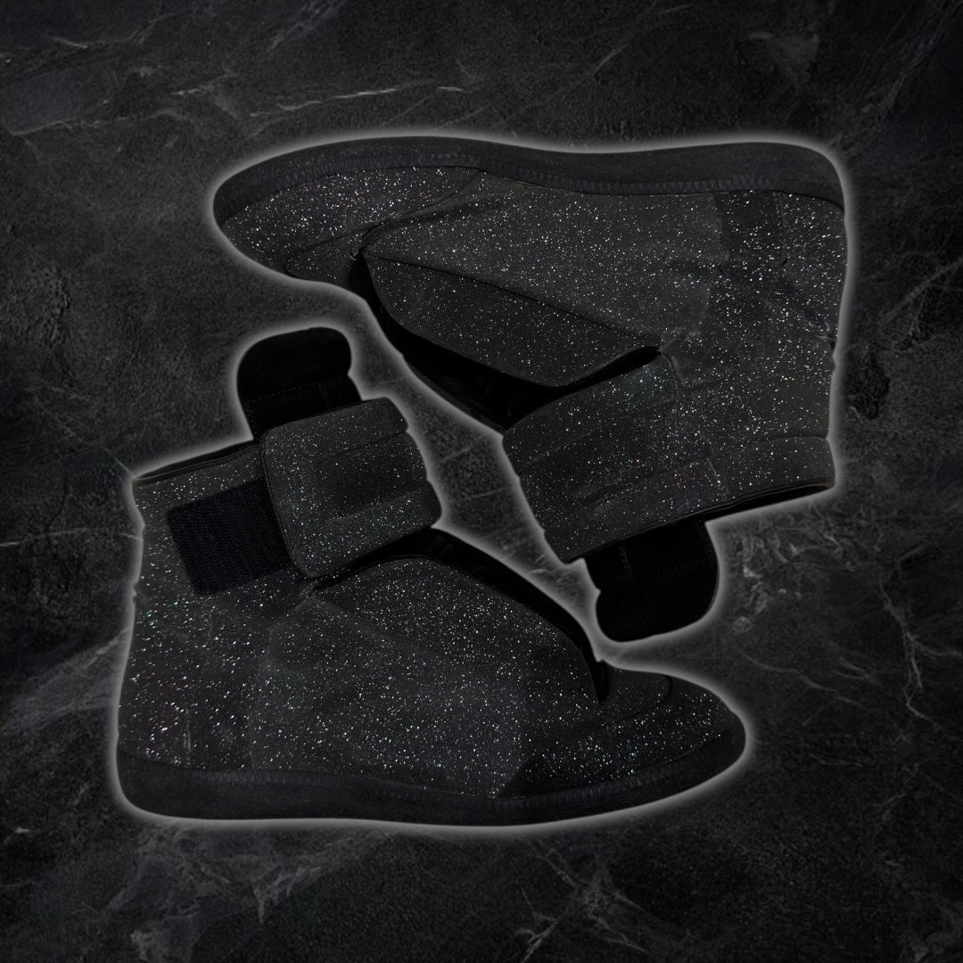 2016 Maison Margiela Future “glitter” high top sneakers (grey/black)