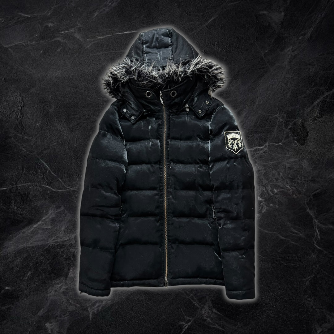 Midas “Greek” Japanese fur puffer jacket (black)