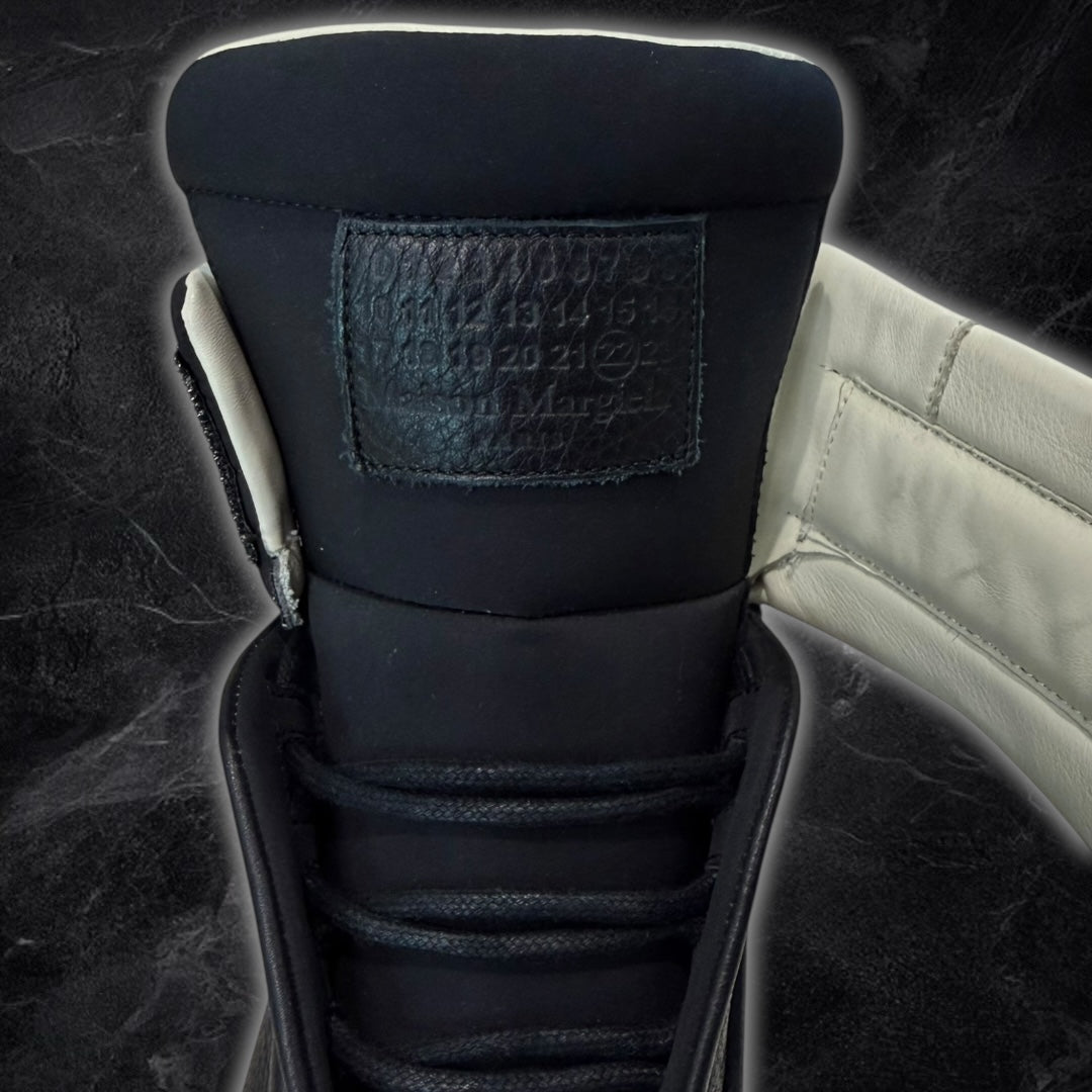2016 Maison Margiela Future “two tone” high top sneaker (black)