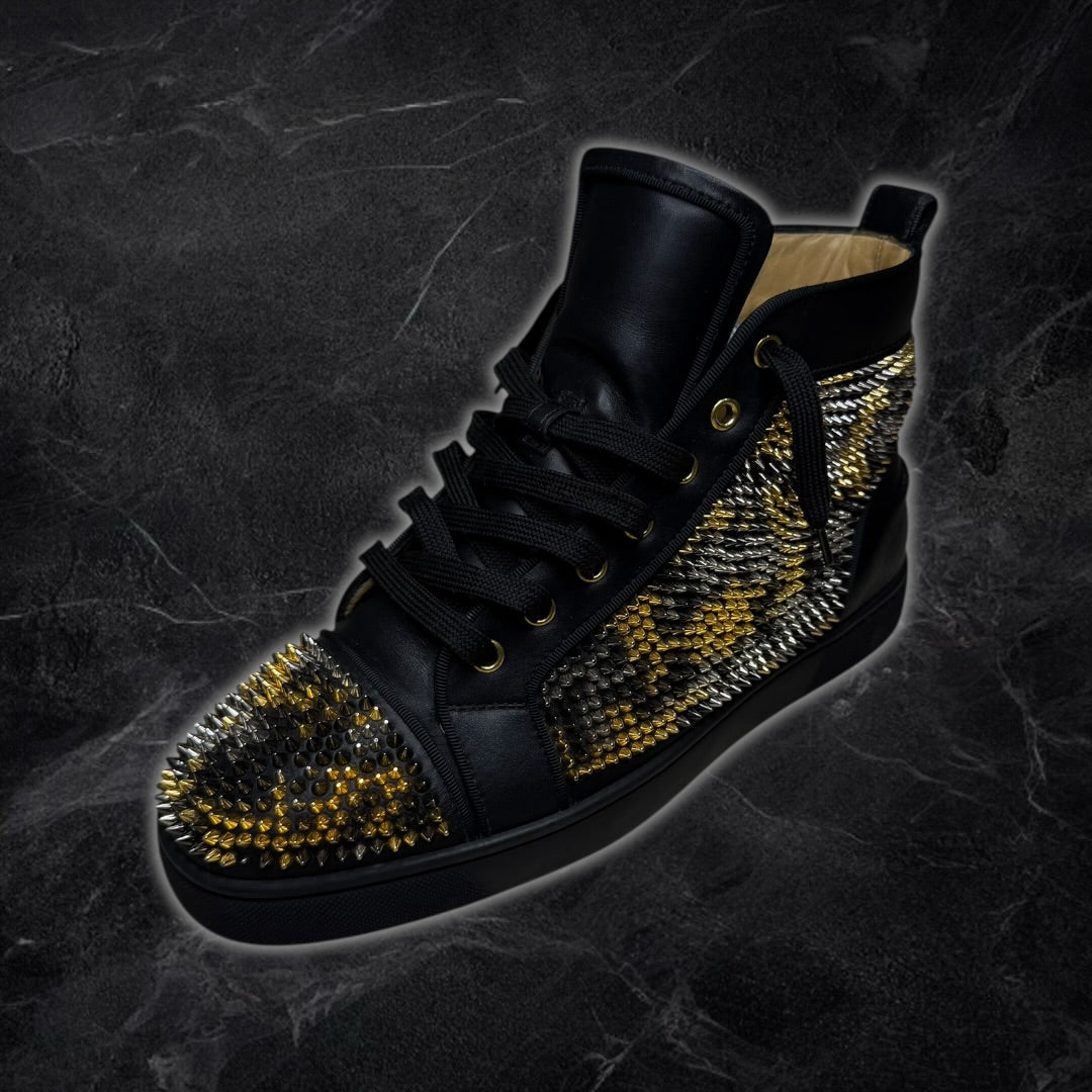 Christian Louboutin Orlato “Leopard” Spiked high top sneakers