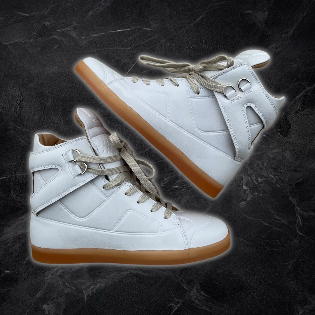 S/S09 Maison Margiela x H&M “Trompe l'œil high-top sneakers” (Wwhite)