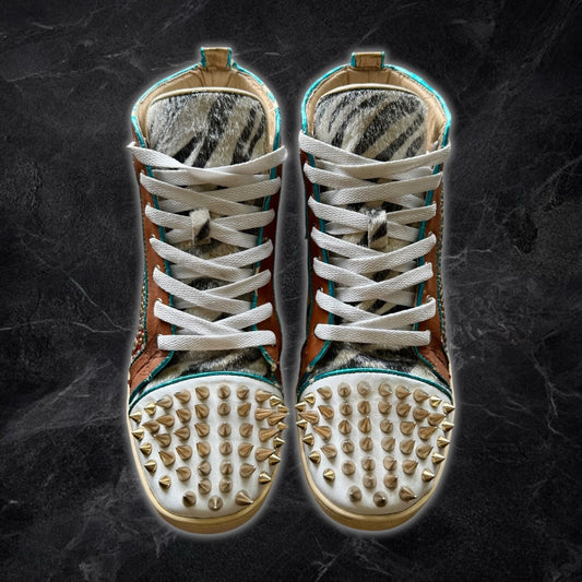 Louboutin “Orlato Lux Strass Spikes” High Tops