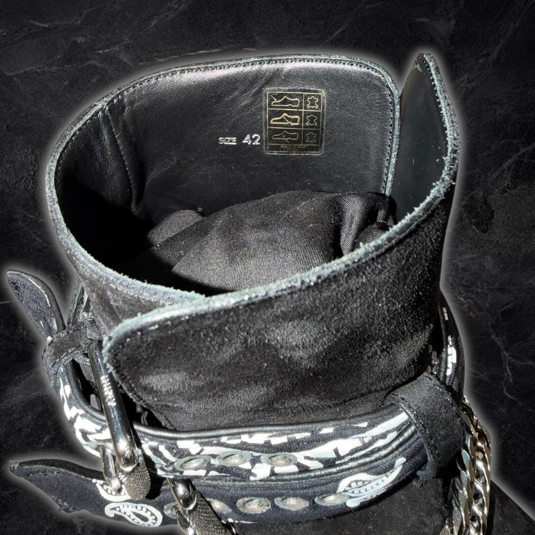 2017 Amiri bandana buckle boots (black)