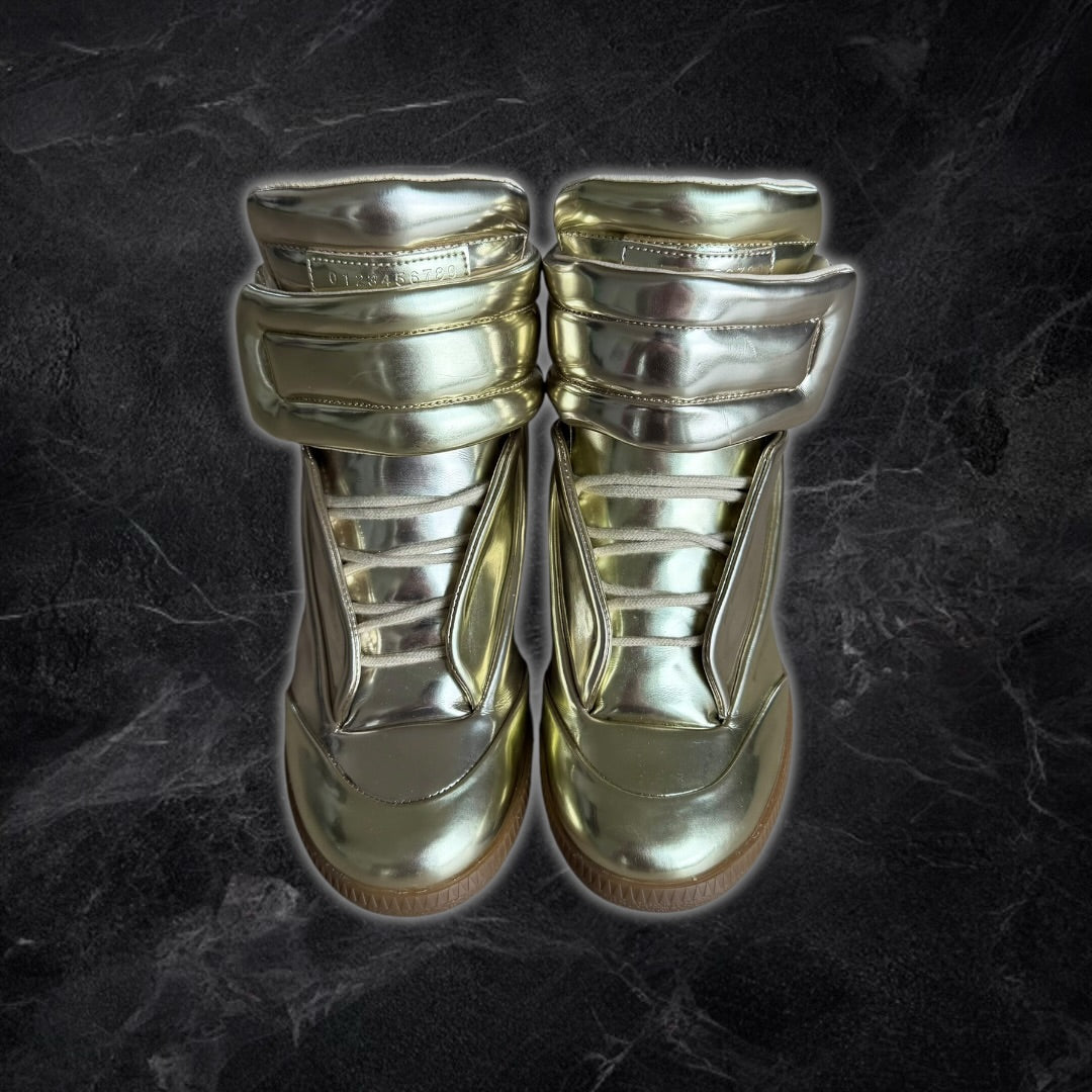 2014 Women’s Maison Margiela Future high top sneakers (gold)