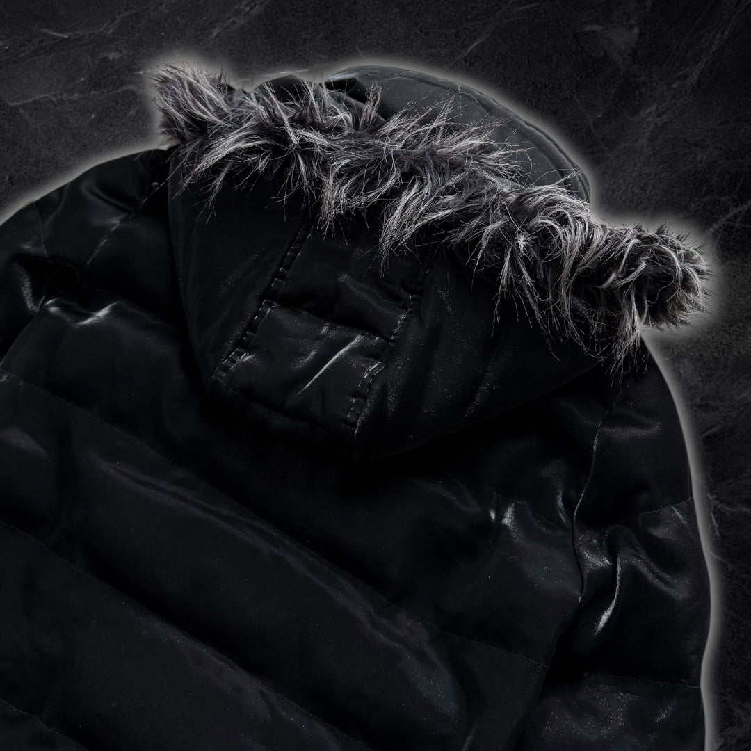 Midas “Greek” Japanese fur puffer jacket (black)